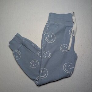 Altar'd‎ State Blue Smiley Face Joggers Waffle Knit Lounge Pants
